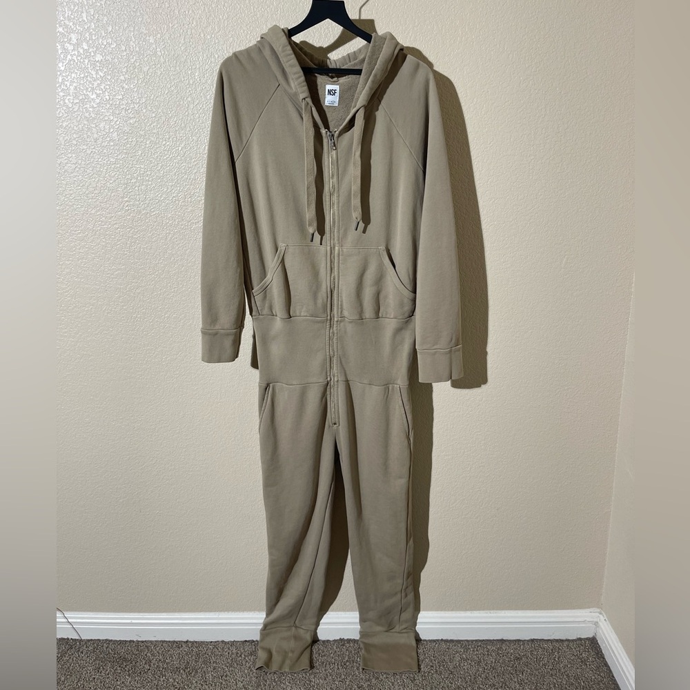 NSF Tan Hooded Jumpsuit